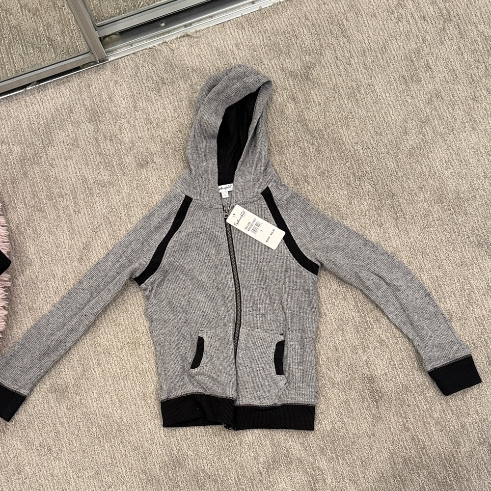 Splendid Kids Gray Hoodie with Black Trim
